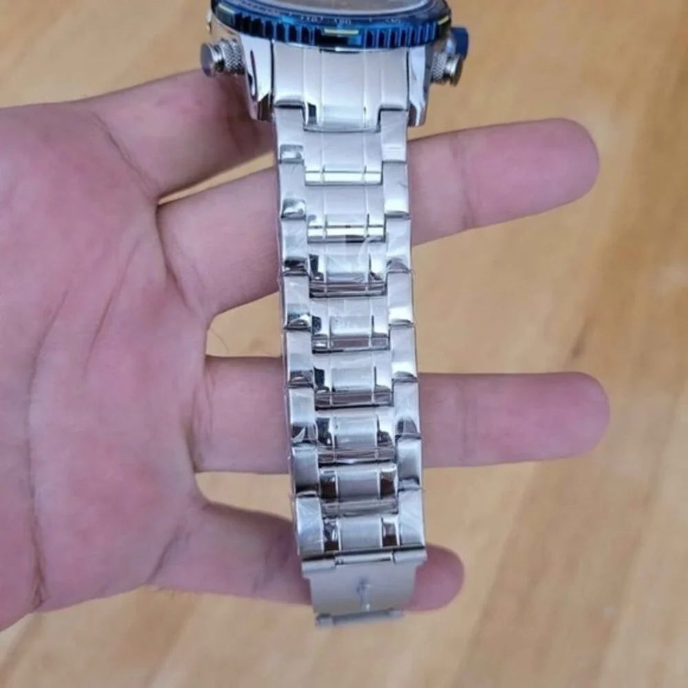NAVIFORCE New Stylish Dual Display‎ Watch in Stainless Steel For Men